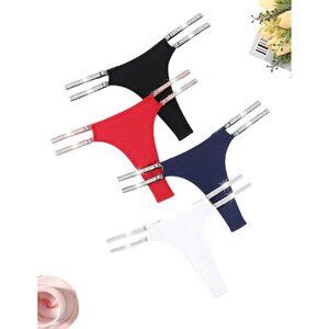 Women's Multi Color Sexy Brazilian Tanga Panties Low Waist Nylon Thong Underwear